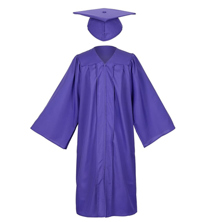 Newrara Matte Adult/Teen Unisex Graduation Gown and Cap set