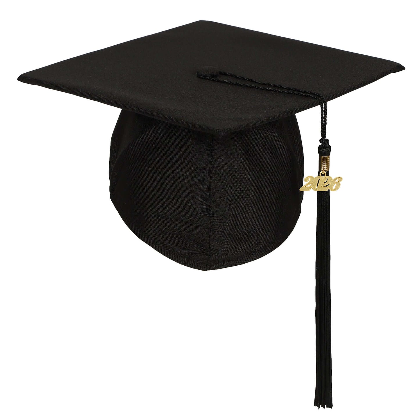 Master’s mortarboard cap with hanging tassel – graduation headwear detail