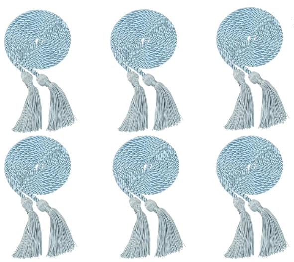 Newrara 6PCS Graduation Solid Braided Honor Cords 68 Inches Long