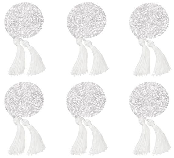 Newrara 6PCS Graduation Solid Braided Honor Cords 68 Inches Long