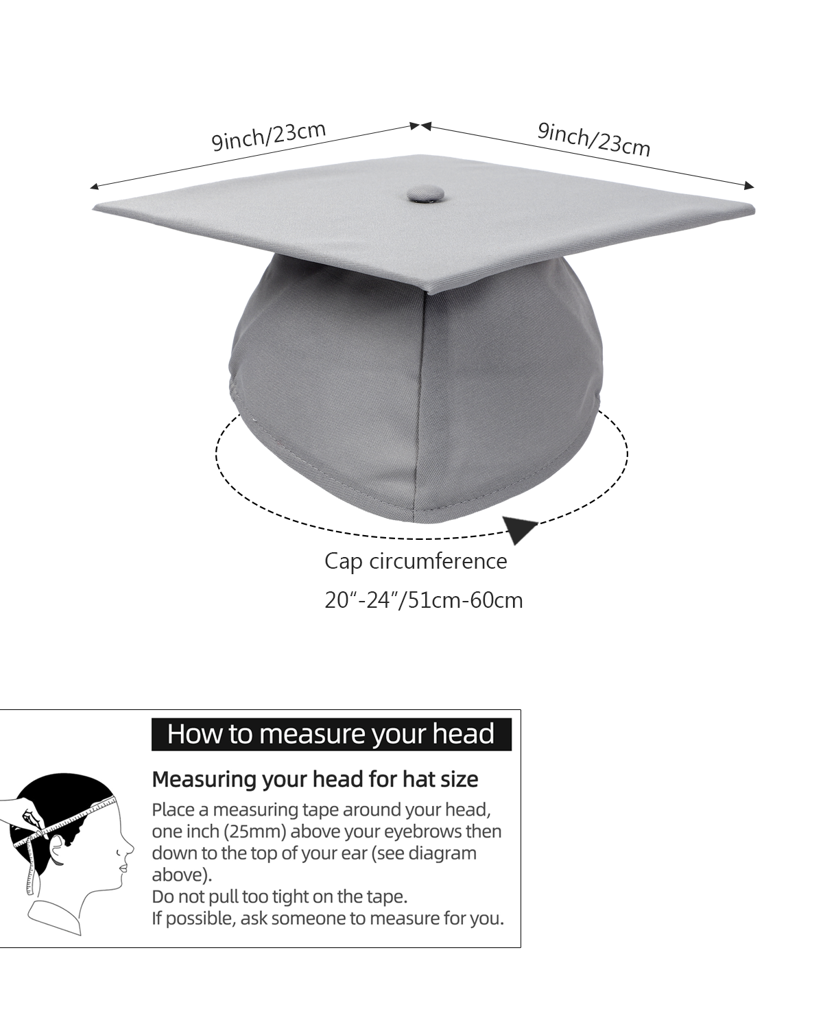 Newrara Matte Adult/Teen Unisex Graduation Gown and Cap set