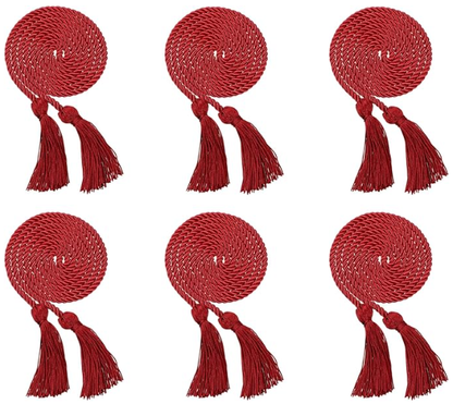 Newrara 6PCS Graduation Solid Braided Honor Cords 68 Inches Long