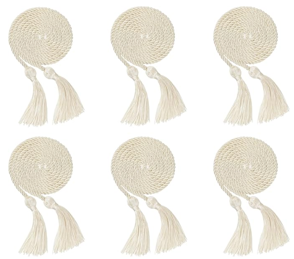 Newrara 6PCS Graduation Solid Braided Honor Cords 68 Inches Long