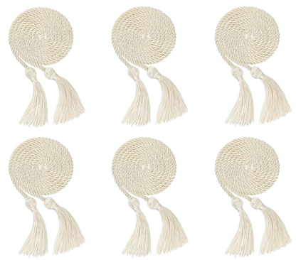 Newrara 6PCS Graduation Solid Braided Honor Cords 68 Inches Long