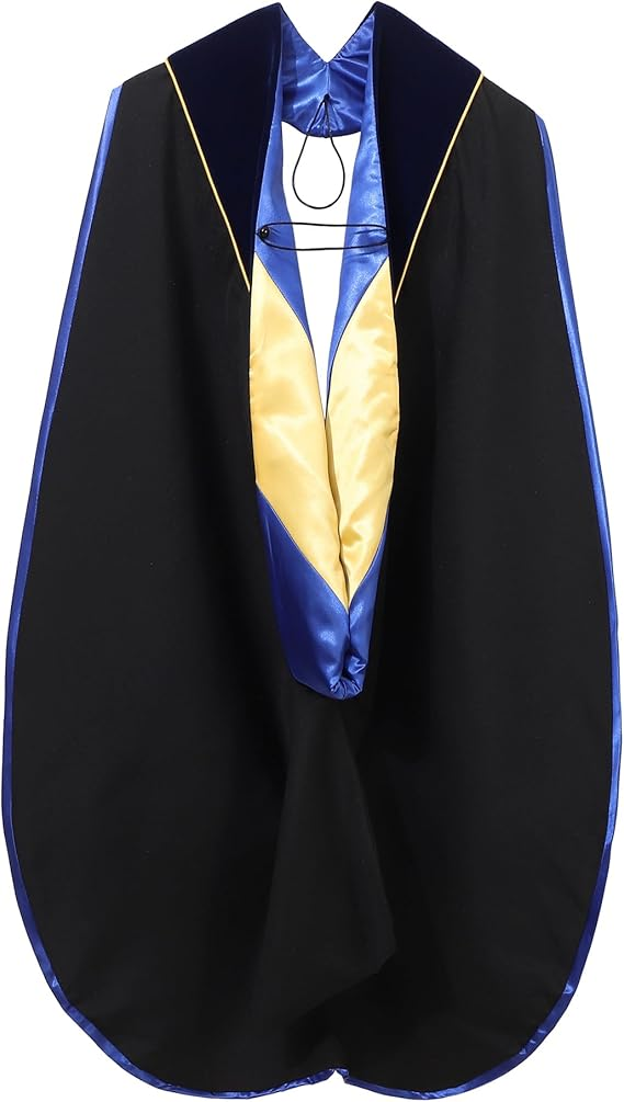 Newrara Deluxe Doctoral Graduation Hood Multiple Colors with Gold Piping