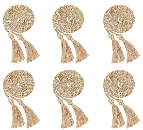 Newrara 6PCS Graduation Solid Braided Honor Cords 68 Inches Long