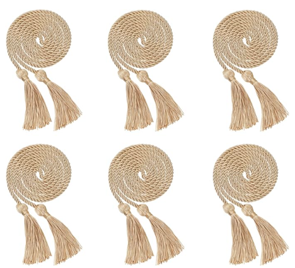 Newrara 6PCS Graduation Solid Braided Honor Cords 68 Inches Long