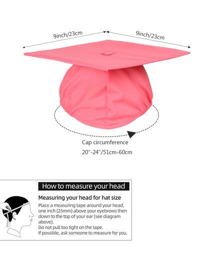 Newrara Matte Adult/Teen Unisex Graduation Gown and Cap set