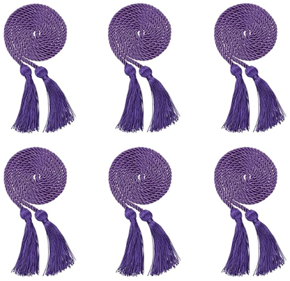 Newrara 6PCS Graduation Solid Braided Honor Cords 68 Inches Long