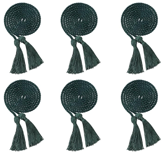 Newrara 6PCS Graduation Solid Braided Honor Cords 68 Inches Long