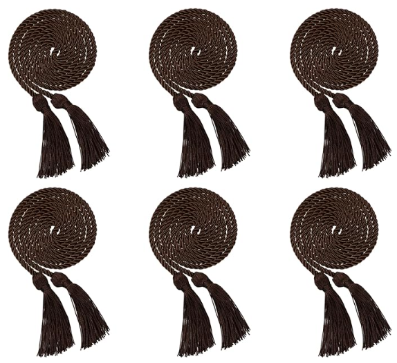 Newrara 6PCS Graduation Solid Braided Honor Cords 68 Inches Long