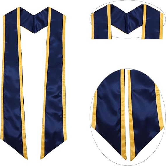Angled end design on  graduation stole