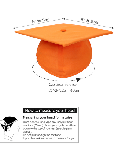 Newrara Matte Adult/Teen Unisex Graduation Gown and Cap set