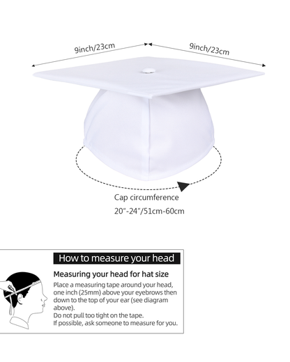 Newrara Matte Adult/Teen Unisex Graduation Gown and Cap set