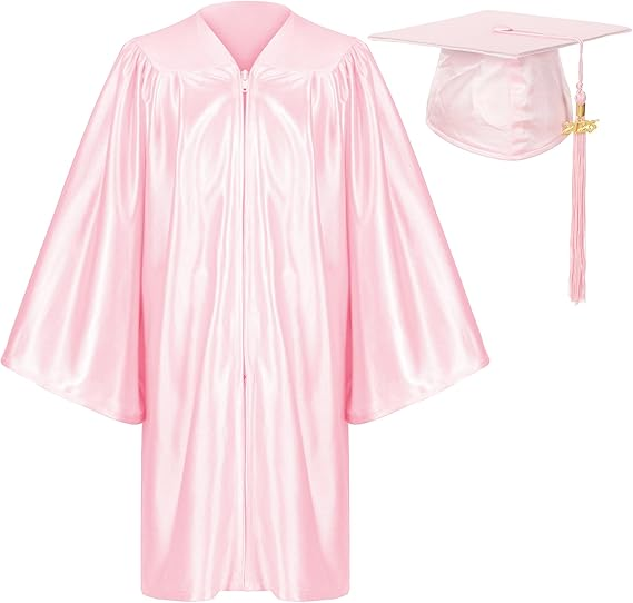 Newrara Shiny Pre-Kindergarten Graduation Cap and Gown Set with Year Tassel