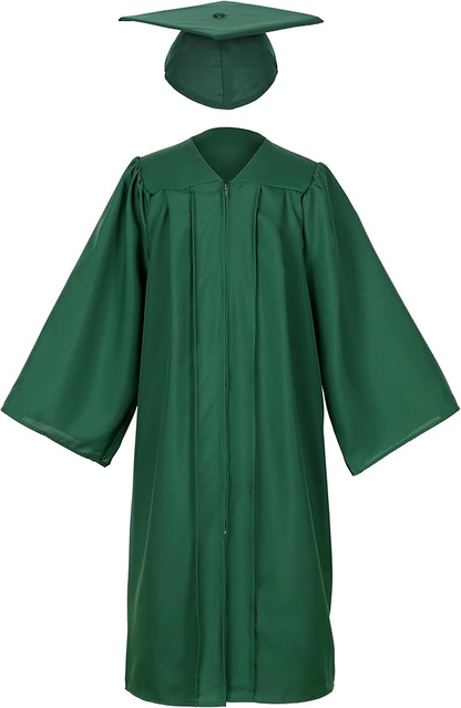 Newrara Matte Adult/Teen Unisex Graduation Gown and Cap set