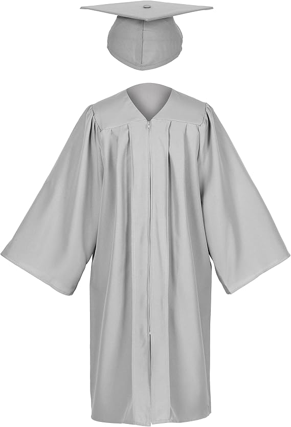 Newrara Matte Adult/Teen Unisex Graduation Gown and Cap set