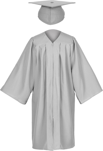 Newrara Matte Adult/Teen Unisex Graduation Gown and Cap set