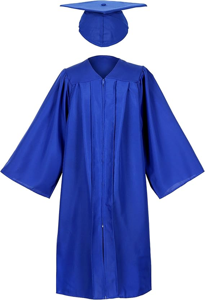 Newrara Matte Adult/Teen Unisex Graduation Gown and Cap set