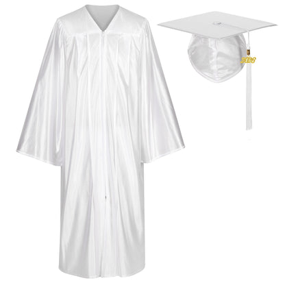 Newrara Shiny Adult/Teen Unisex Graduation Gown and Cap set with Tassel